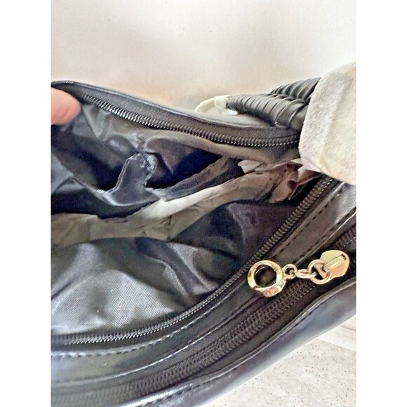 Unbranded Black Studded Shoulder Hobo Vegan Leather Bag Bonus CC Case Pockets - Picture 8 of 16